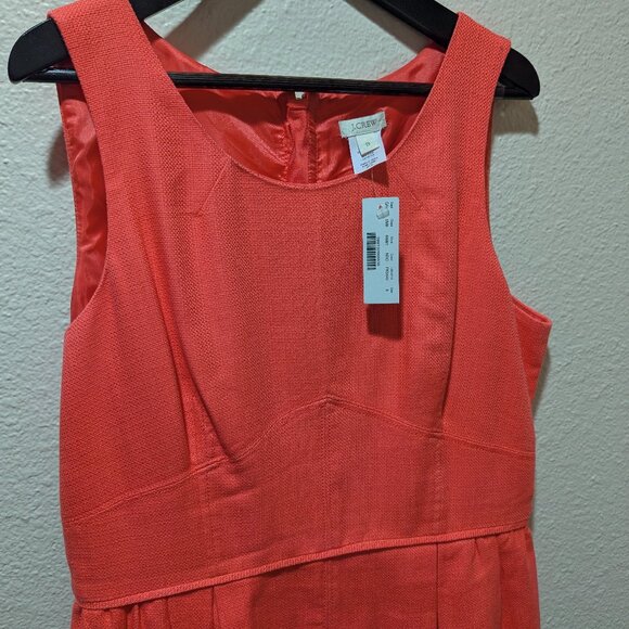 NWT J. Crew Textured Cotton/Modal Neon Rose Dress Size 8 - Picture 12 of 12